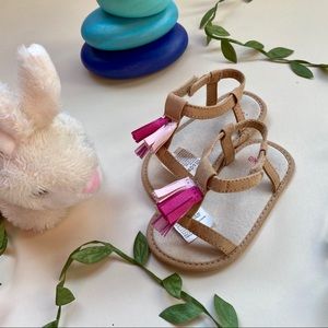 Gymboree Pink Tassels Sandals 6-12 month